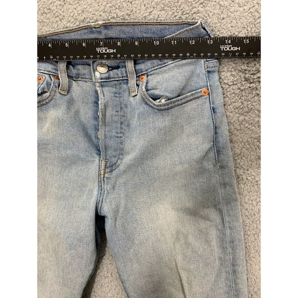 LEVI's W27 / 27 Hidden Button Fly Light Wash Denim Blue Jeans 5-Pocket Design - Picture 8 of 12